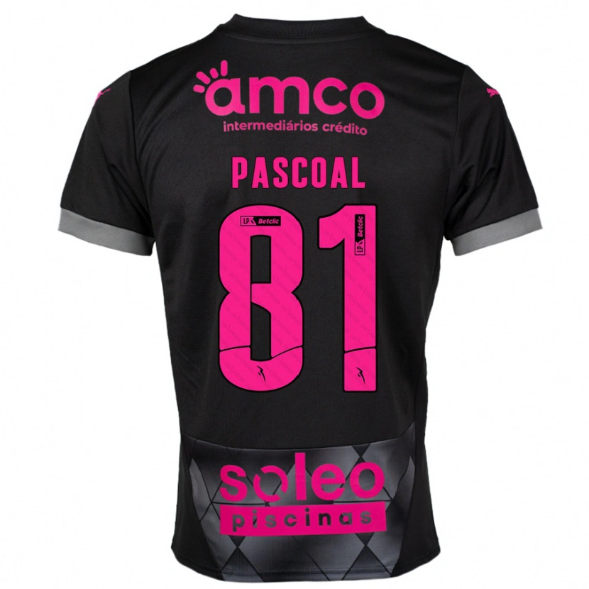 Danxen Dětské Fodé Pascoal #81 Černá Růžová Daleko Hráčské Dresy 2024/25 Dres