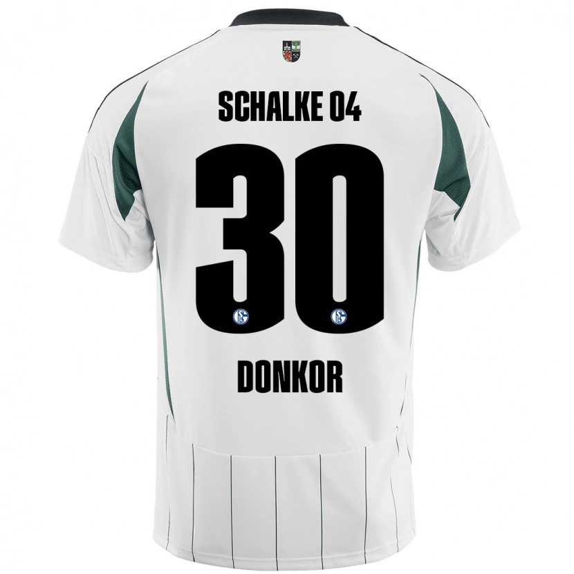 Danxen Dětské Anton Donkor #30 Bílá Zelená Daleko Hráčské Dresy 2024/25 Dres
