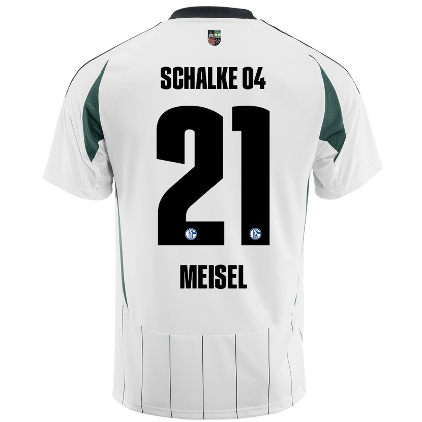 Danxen Dětské Kelsey Meisel #21 Bílá Zelená Daleko Hráčské Dresy 2024/25 Dres