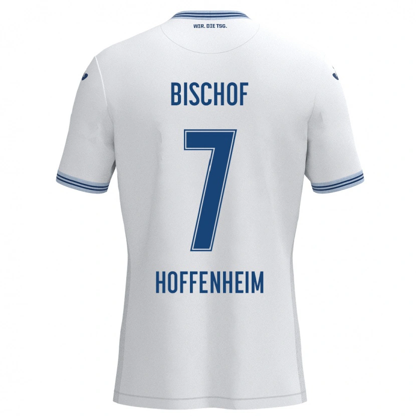Danxen Dětské Tom Bischof #7 Bílá Modrá Daleko Hráčské Dresy 2024/25 Dres