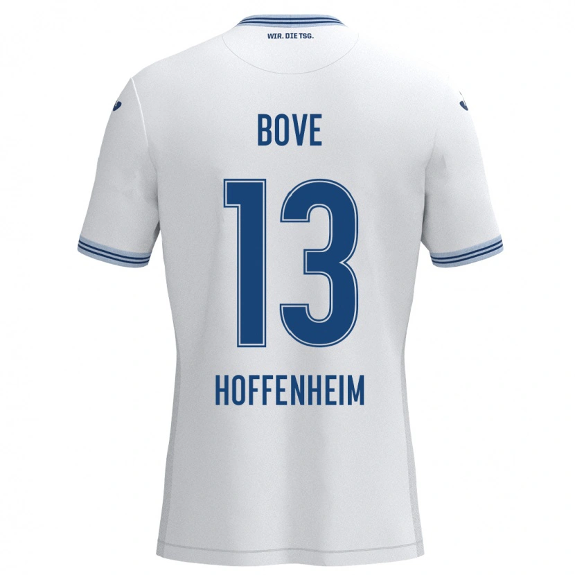 Danxen Dětské Nevio Bove #13 Bílá Modrá Daleko Hráčské Dresy 2024/25 Dres