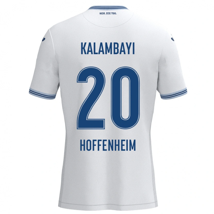 Danxen Dětské Simon Kalambayi #20 Bílá Modrá Daleko Hráčské Dresy 2024/25 Dres