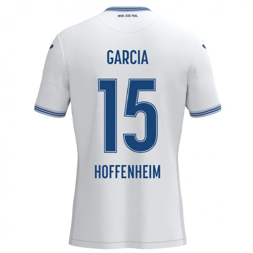 Danxen Dětské Marta Cazalla Garcia #15 Bílá Modrá Daleko Hráčské Dresy 2024/25 Dres