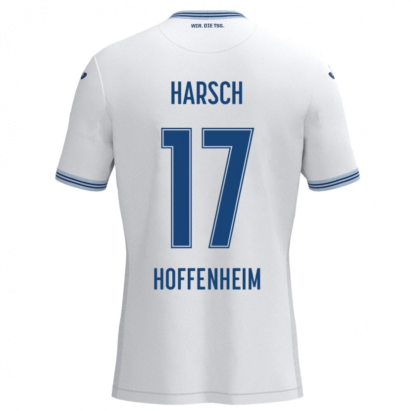 Danxen Dětské Franziska Harsch #17 Bílá Modrá Daleko Hráčské Dresy 2024/25 Dres