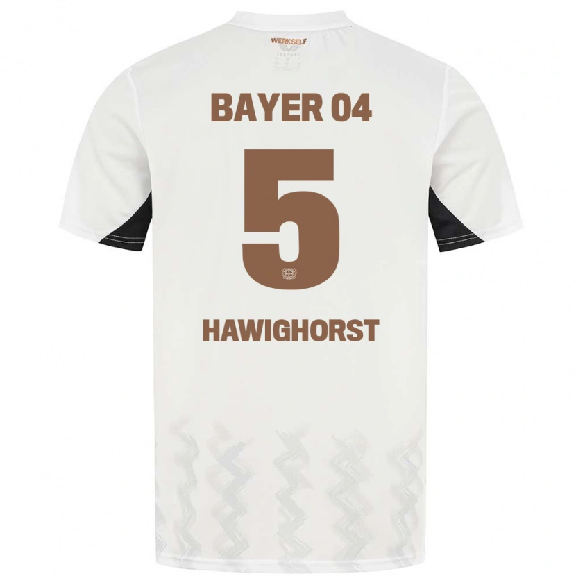 Danxen Dětské Ben Hawighorst #5 Bílá Černá Daleko Hráčské Dresy 2024/25 Dres