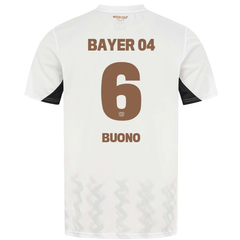 Danxen Dětské Francesco Buono #6 Bílá Černá Daleko Hráčské Dresy 2024/25 Dres