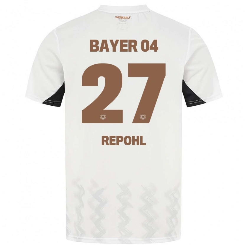 Danxen Dětské Friederike Repohl #27 Bílá Černá Daleko Hráčské Dresy 2024/25 Dres