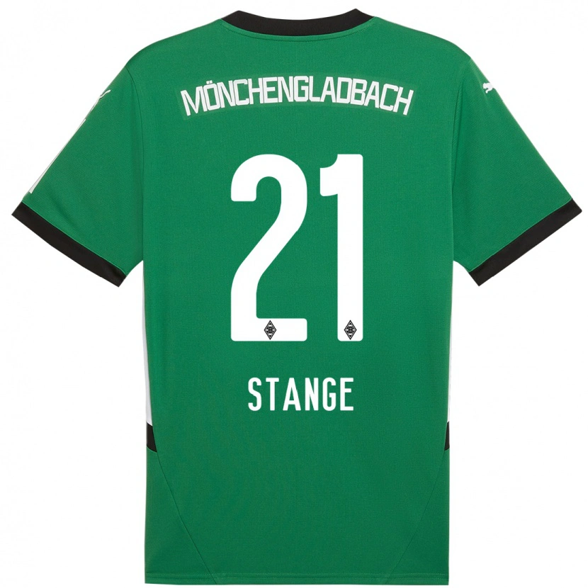 Danxen Dětské Veit Stange #21 Zelená Bílá Daleko Hráčské Dresy 2024/25 Dres