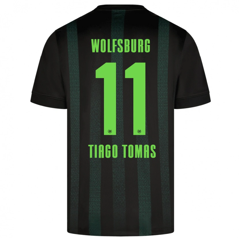 Danxen Dětské Tiago Tomás #11 Tmavě Zelená Daleko Hráčské Dresy 2024/25 Dres