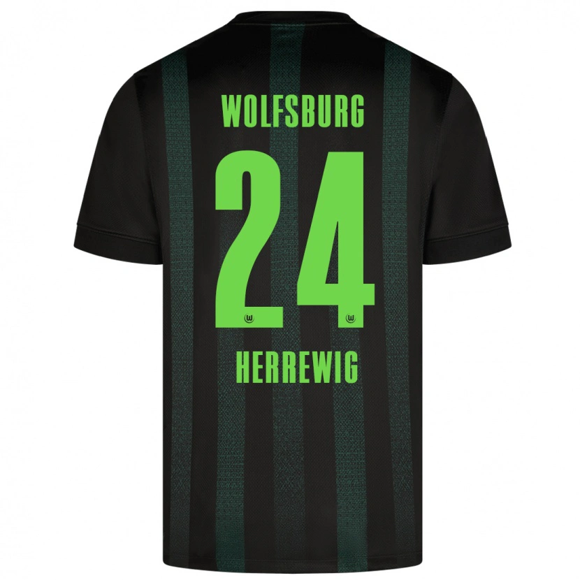 Danxen Dětské Max Herrewig #24 Tmavě Zelená Daleko Hráčské Dresy 2024/25 Dres