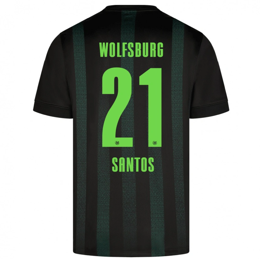 Danxen Dětské Leonardo Santos #21 Tmavě Zelená Daleko Hráčské Dresy 2024/25 Dres