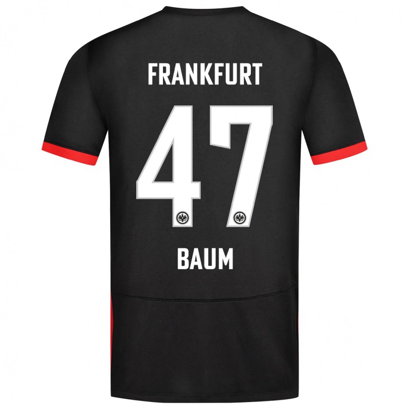 Danxen Dětské Elias Baum #47 Černý Daleko Hráčské Dresy 2024/25 Dres