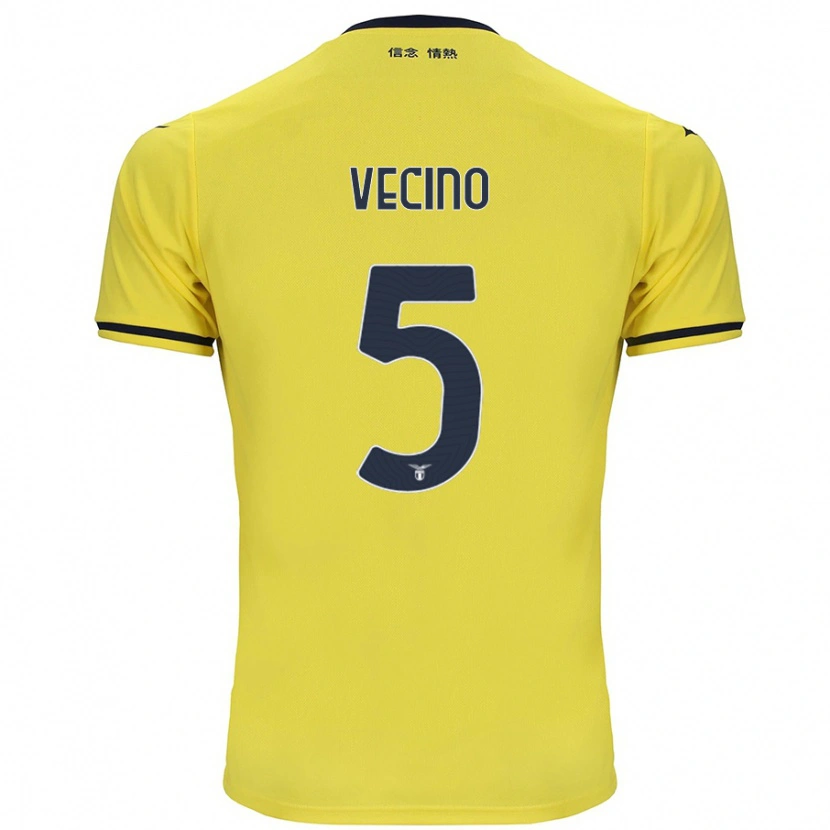 Danxen Dětské Matías Vecino #5 Žluť Daleko Hráčské Dresy 2024/25 Dres