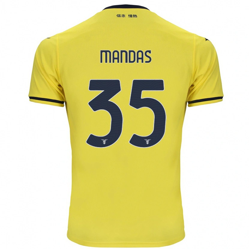 Danxen Dětské Christos Mandas #35 Žluť Daleko Hráčské Dresy 2024/25 Dres