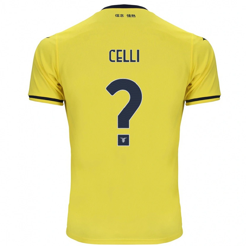 Danxen Dětské Gabriele Celli #0 Žluť Daleko Hráčské Dresy 2024/25 Dres