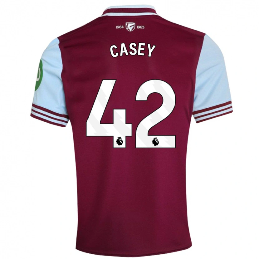 Danxen Pánské Kaelan Casey #42 Tmavě Červená Domů Hráčské Dresy 2024/25 Dres