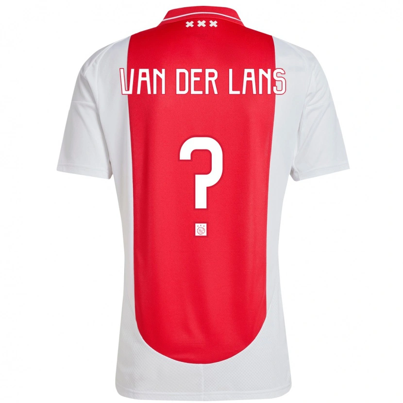 Danxen Pánské Mylo Van Der Lans #0 Červená Bílá Domů Hráčské Dresy 2024/25 Dres