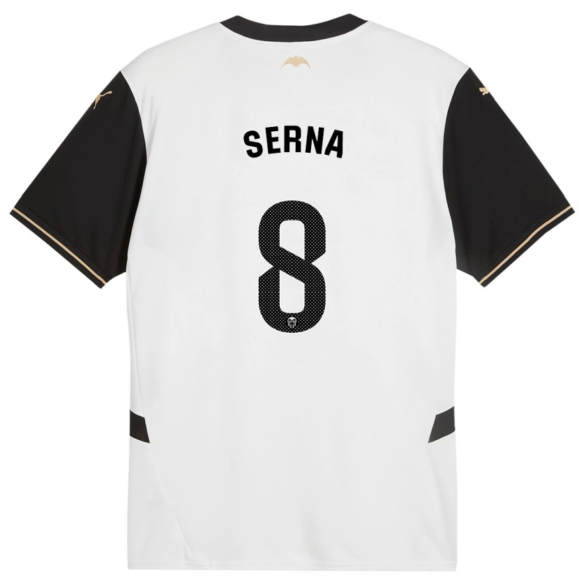 Danxen Pánské Liced Serna #8 Bílá Černá Domů Hráčské Dresy 2024/25 Dres