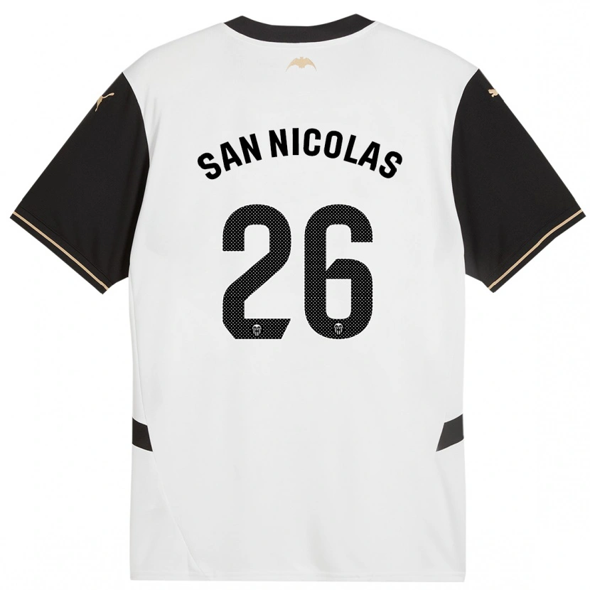 Danxen Pánské Olga San Nicolas #26 Bílá Černá Domů Hráčské Dresy 2024/25 Dres