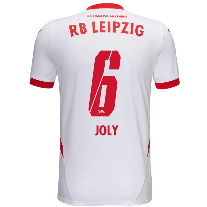 Danxen Pánské Lou-Ann Joly #6 Bílá Červená Domů Hráčské Dresy 2024/25 Dres