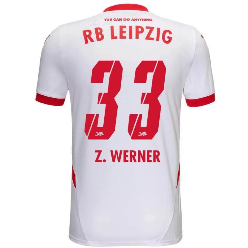 Danxen Pánské Zoé Werner #33 Bílá Červená Domů Hráčské Dresy 2024/25 Dres