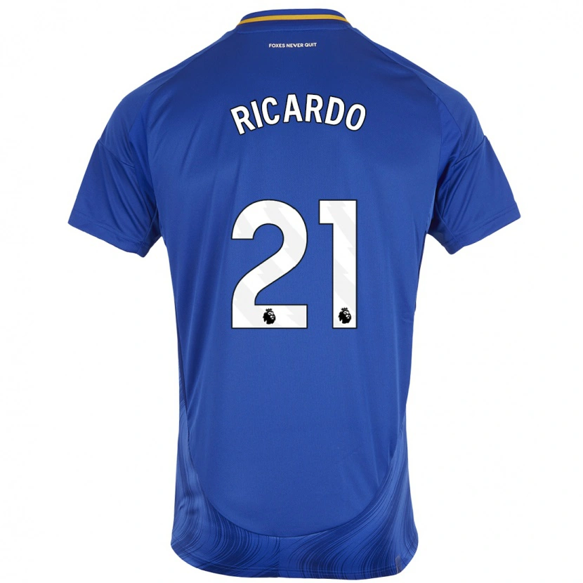 Danxen Pánské Ricardo Pereira #21 Modrá Bílá Domů Hráčské Dresy 2024/25 Dres