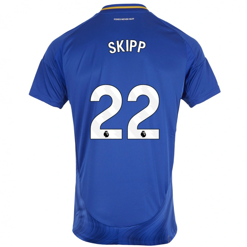 Danxen Pánské Oliver Skipp #22 Modrá Bílá Domů Hráčské Dresy 2024/25 Dres