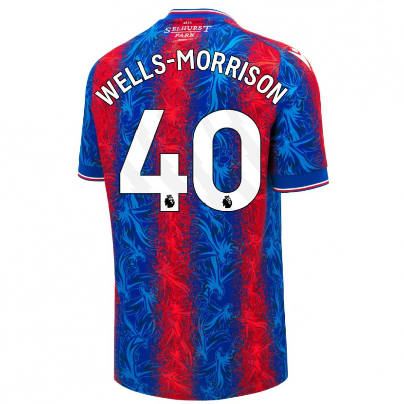 Danxen Pánské Jack Wells-Morrison #40 Červené Modré Pruhy Domů Hráčské Dresy 2024/25 Dres