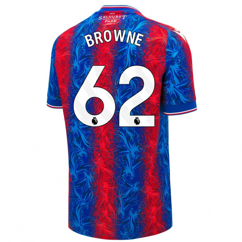 Danxen Pánské Luke Browne #62 Červené Modré Pruhy Domů Hráčské Dresy 2024/25 Dres