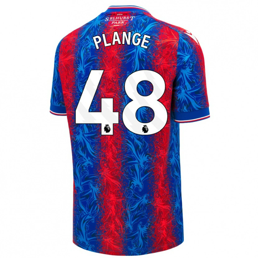 Danxen Pánské Luke Plange #48 Červené Modré Pruhy Domů Hráčské Dresy 2024/25 Dres