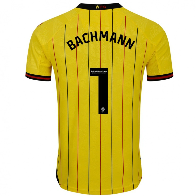 Danxen Pánské Daniel Bachmann #1 Žlutá Černá Domů Hráčské Dresy 2024/25 Dres