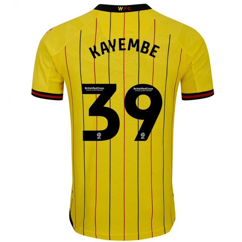 Danxen Pánské Edo Kayembe #39 Žlutá Černá Domů Hráčské Dresy 2024/25 Dres