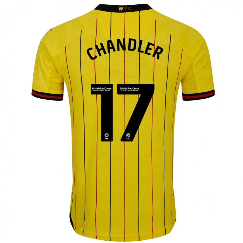 Danxen Pánské Megan Chandler #17 Žlutá Černá Domů Hráčské Dresy 2024/25 Dres