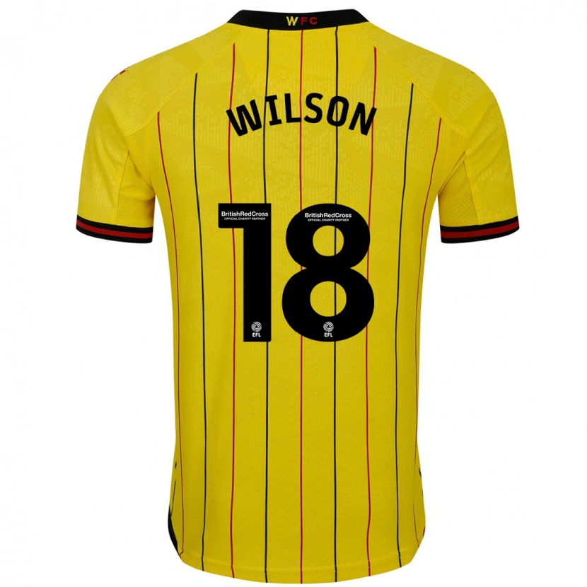 Danxen Pánské Poppy Wilson #18 Žlutá Černá Domů Hráčské Dresy 2024/25 Dres