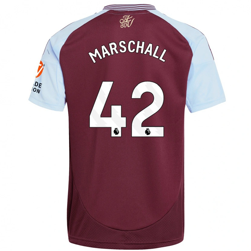 Danxen Pánské Filip Marschall #42 Vínově Modrá Domů Hráčské Dresy 2024/25 Dres