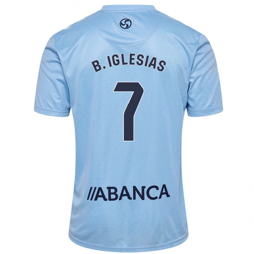 Danxen Pánské Borja Iglesias #7 Nebesky Modrá Domů Hráčské Dresy 2024/25 Dres