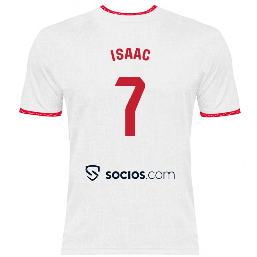 Danxen Pánské Isaac Romero #7 Bílá Červená Domů Hráčské Dresy 2024/25 Dres