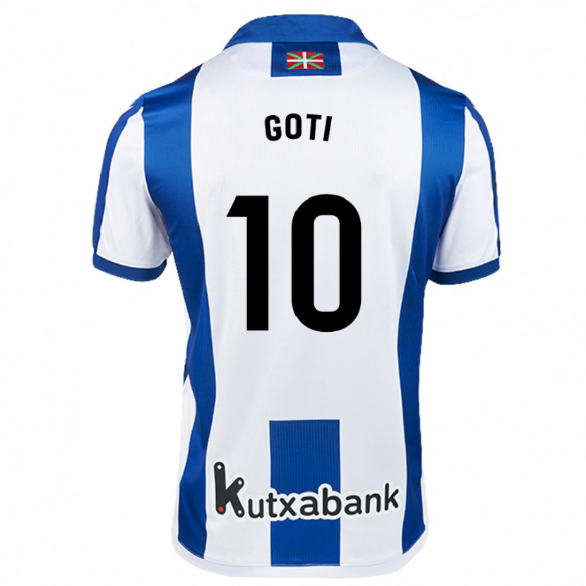 Danxen Pánské Mikel Goti #10 Bílá Modrá Domů Hráčské Dresy 2024/25 Dres