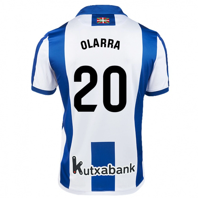 Danxen Pánské Aimar Olarra #20 Bílá Modrá Domů Hráčské Dresy 2024/25 Dres