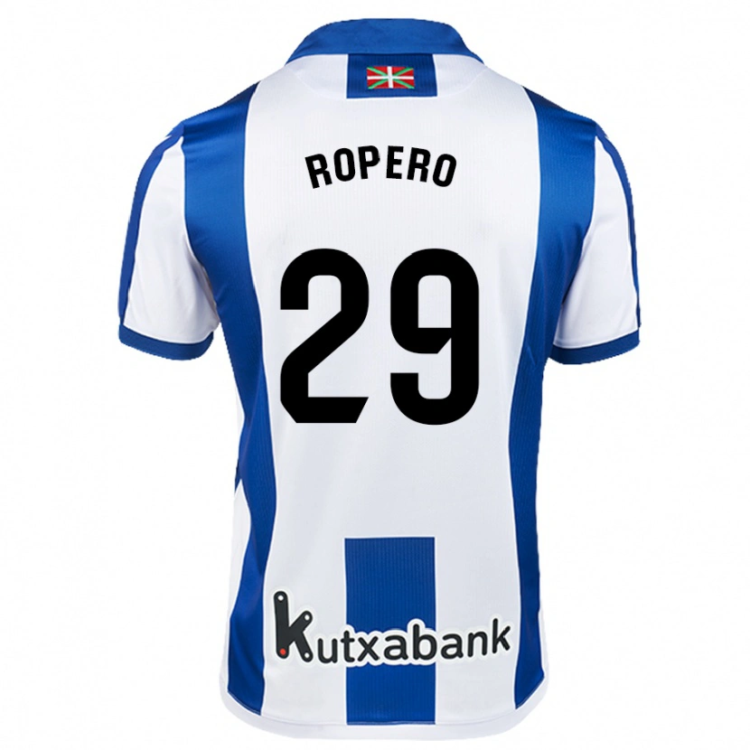 Danxen Pánské Iker Ropero #29 Bílá Modrá Domů Hráčské Dresy 2024/25 Dres
