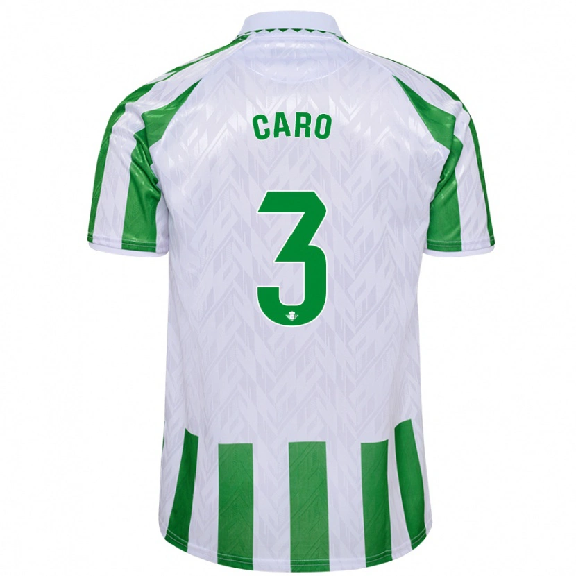 Danxen Pánské Andrés Caro #3 Zelené Bílé Pruhy Domů Hráčské Dresy 2024/25 Dres