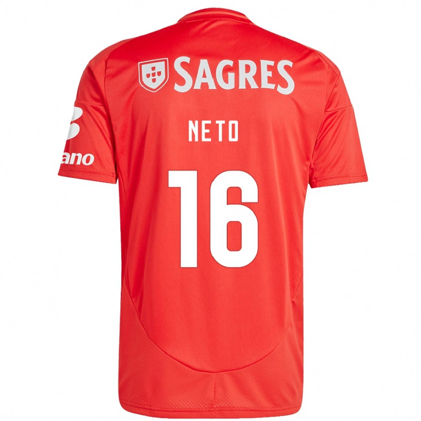 Danxen Pánské Martim Neto #16 Červená Bílá Domů Hráčské Dresy 2024/25 Dres