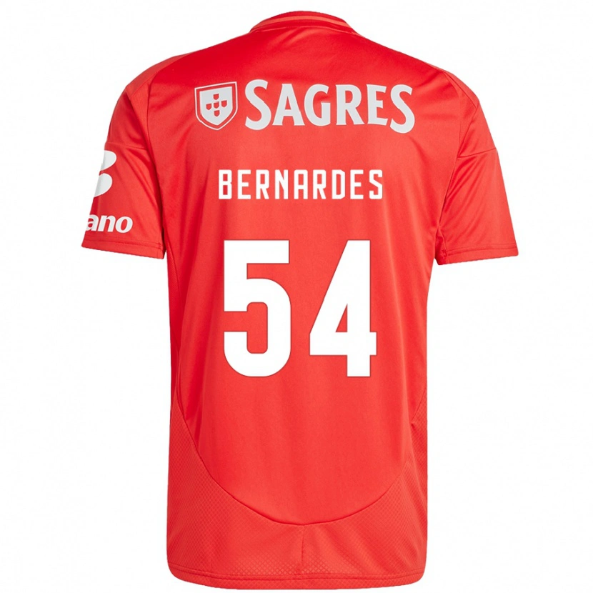 Danxen Pánské Bernardes #54 Červená Bílá Domů Hráčské Dresy 2024/25 Dres