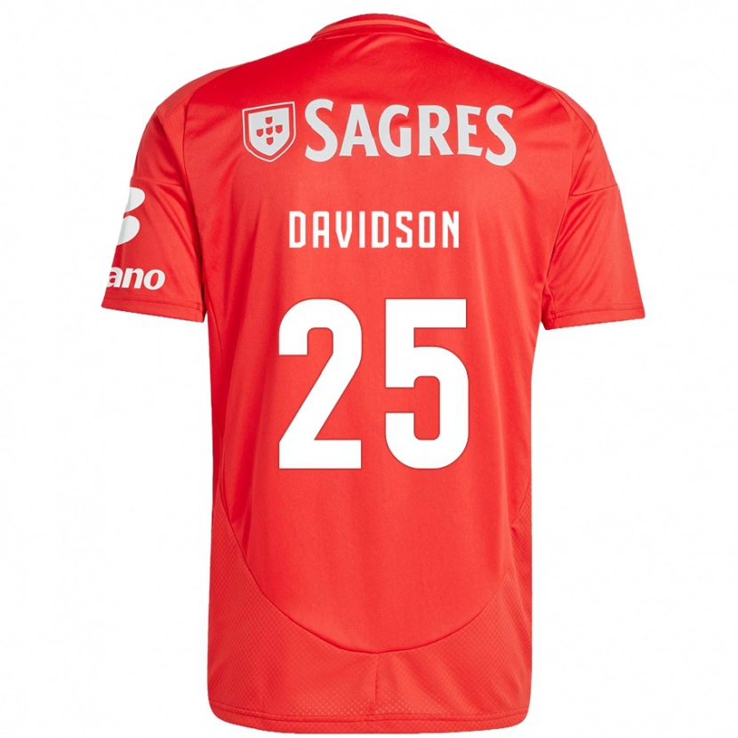 Danxen Pánské Chandra Davidson #25 Červená Bílá Domů Hráčské Dresy 2024/25 Dres