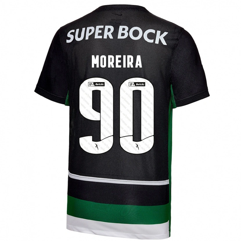 Danxen Pánské Afonso Moreira #90 Černá Bílá Zelená Domů Hráčské Dresy 2024/25 Dres
