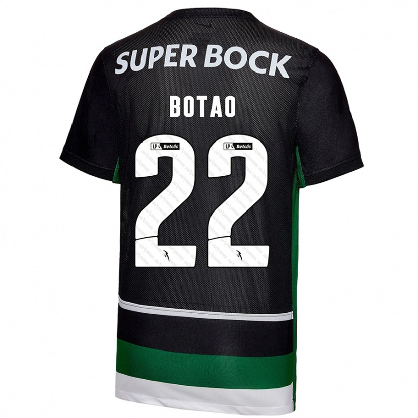 Danxen Pánské Martim Botão #22 Černá Bílá Zelená Domů Hráčské Dresy 2024/25 Dres