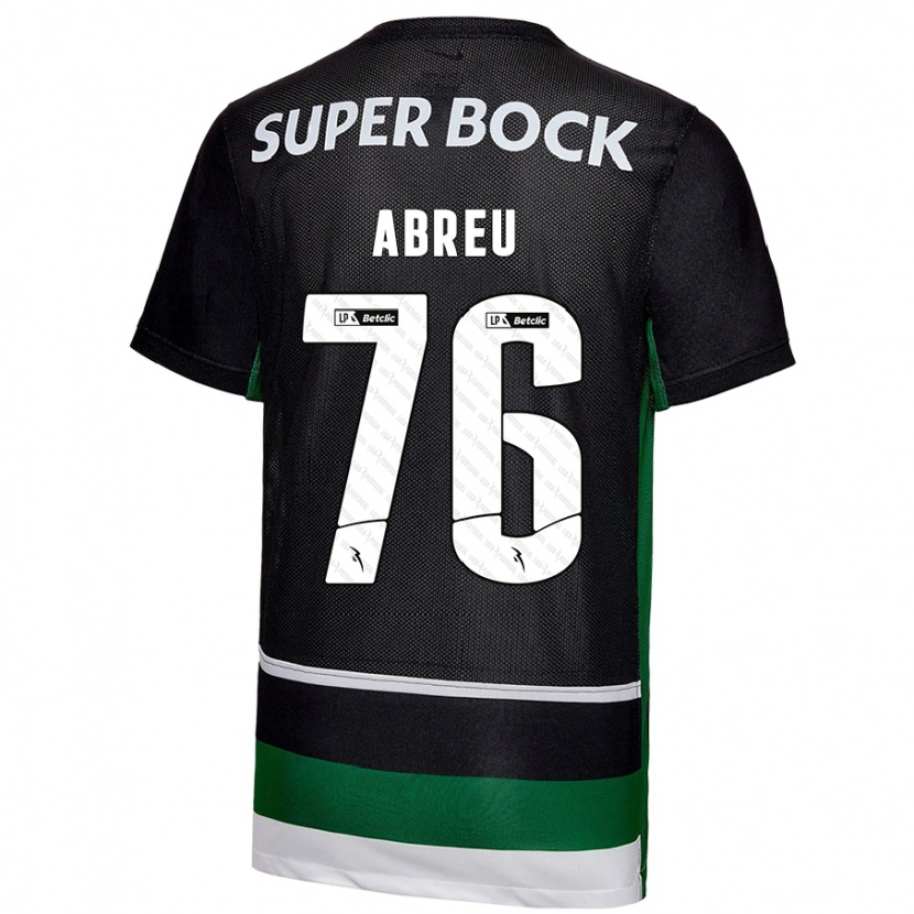 Danxen Pánské Diogo Abreu #76 Černá Bílá Zelená Domů Hráčské Dresy 2024/25 Dres