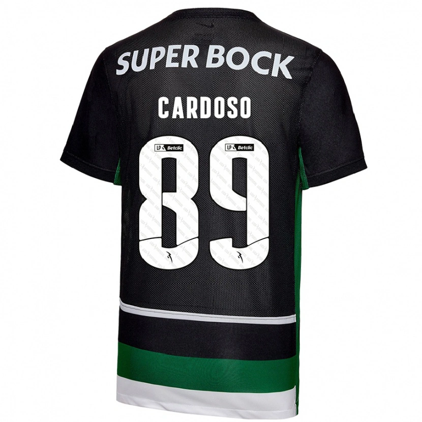 Danxen Pánské Nilton Cardoso #89 Černá Bílá Zelená Domů Hráčské Dresy 2024/25 Dres