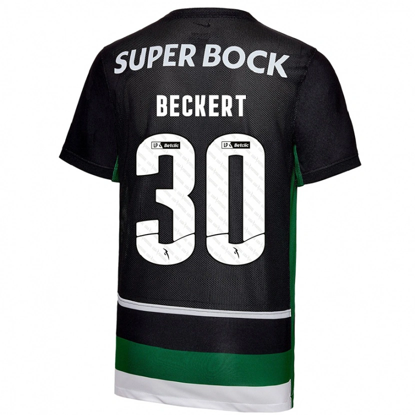 Danxen Pánské Carolina Beckert #30 Černá Bílá Zelená Domů Hráčské Dresy 2024/25 Dres