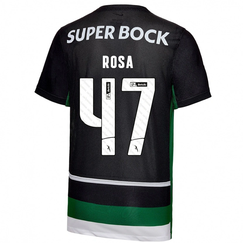 Danxen Pánské Mariana Rosa #47 Černá Bílá Zelená Domů Hráčské Dresy 2024/25 Dres